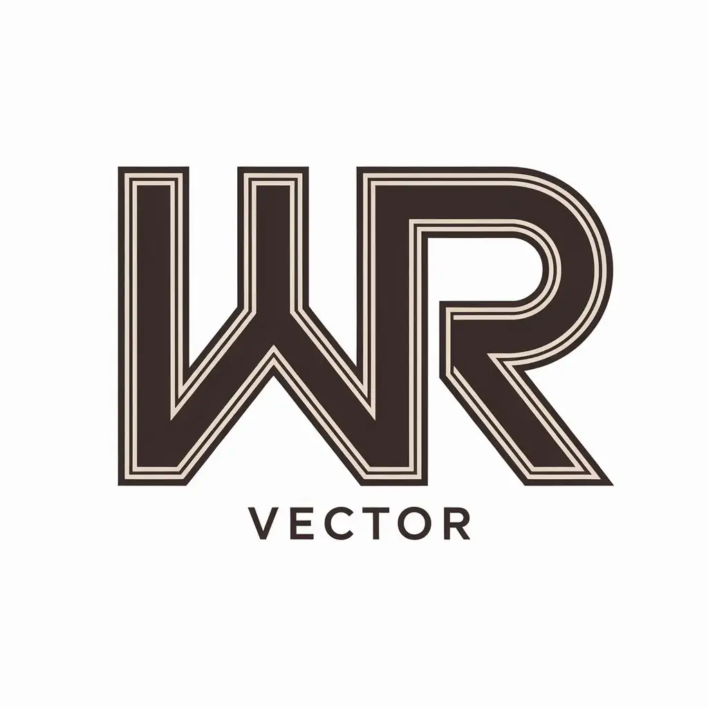 LOGO Design for WR Clean and Modern Vector Logo Design with WR Initials