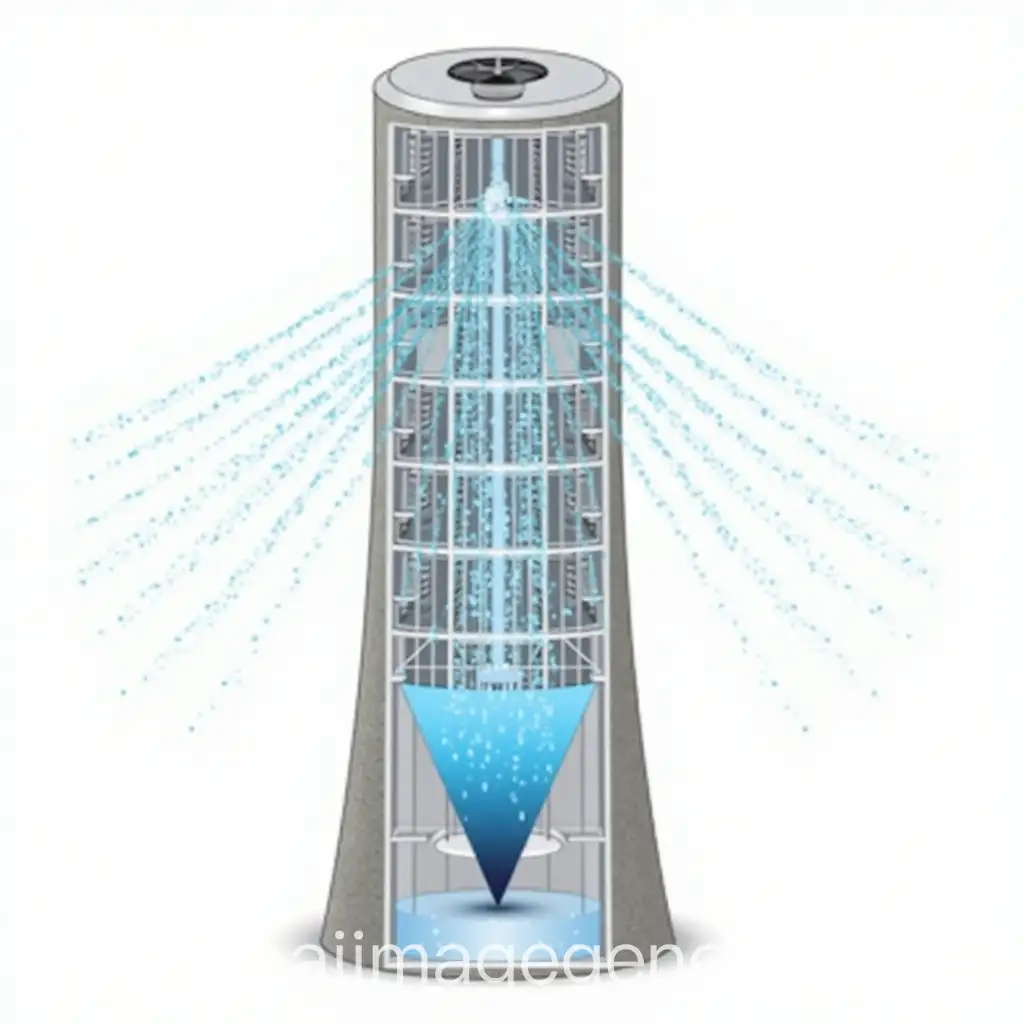 Sectional-View-of-Cooling-Tower-Mechanism-with-Water-and-Air-Flow-Process