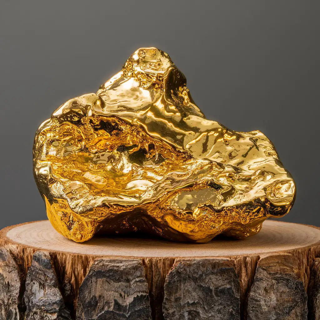 Raw-Gold-Nugget-on-Natural-Wood-Surface