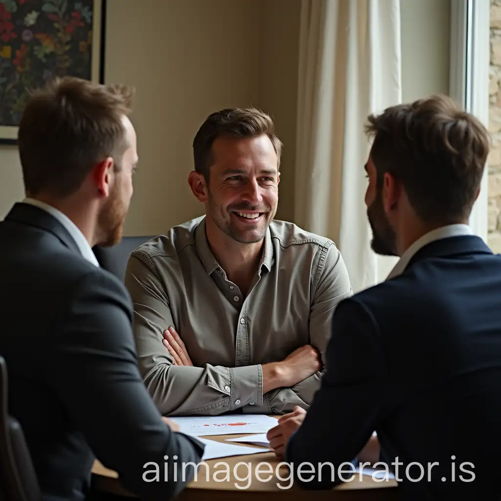 Business-Meeting-Between-Two-Men-and-a-Woman-in-a-Modern-Office