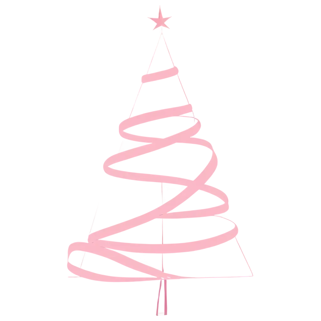 Pink-Glam-Ribbon-Christmas-Tree-PNG-HighQuality-Clipart-for-Holiday-Projects