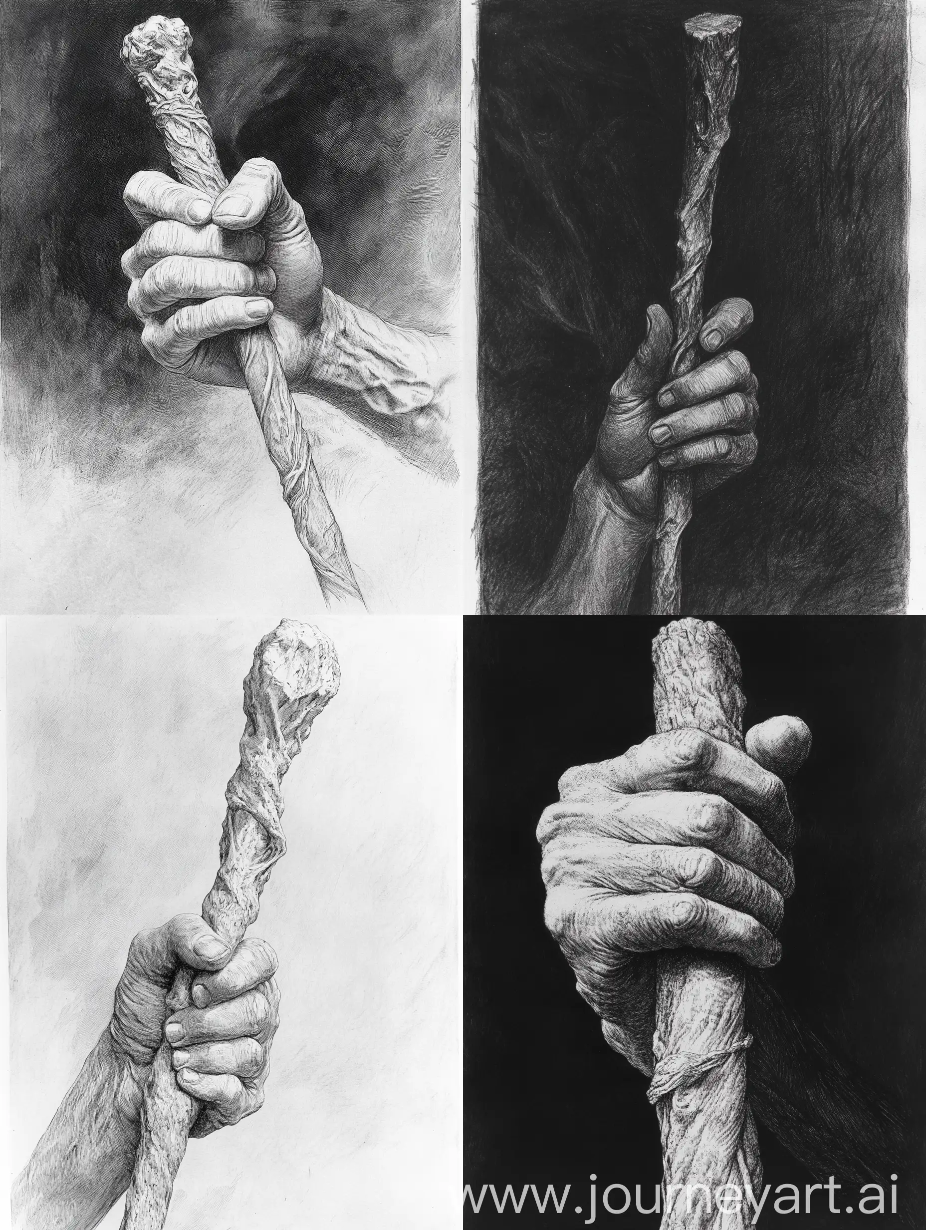 Intricate-Pencil-Sketch-of-a-Handcrafted-Staff