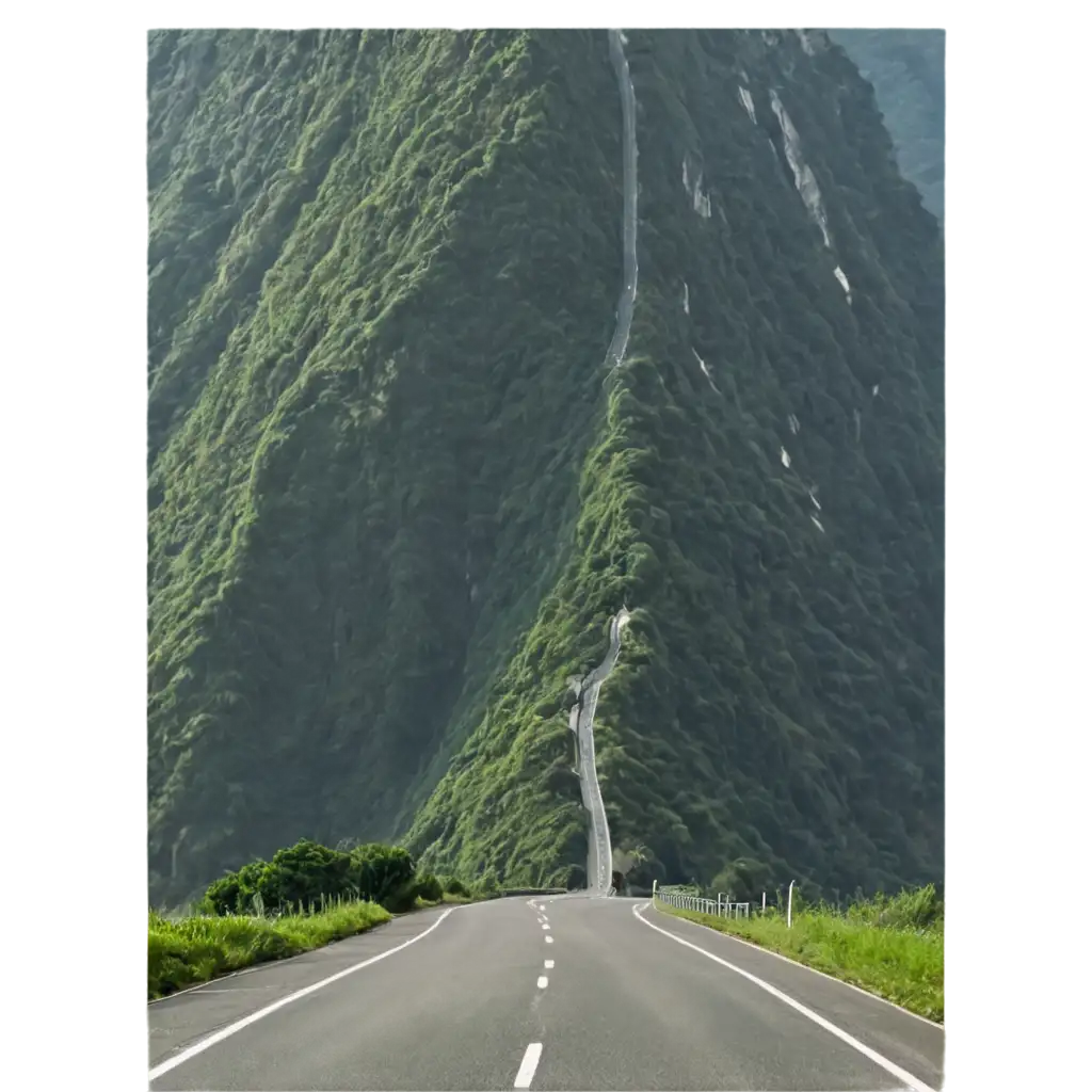 Straight-Road-Leading-to-the-Peak-PNG-Image-HighQuality-Transparent-Format-for-Versatile-Use