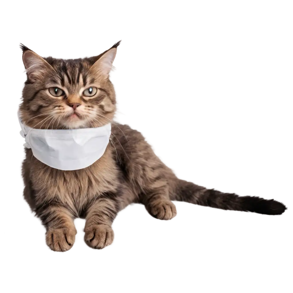 Cat-on-Bed-with-IV-PNG-Image-HighQuality-Transparent-Format-for-Various-Uses