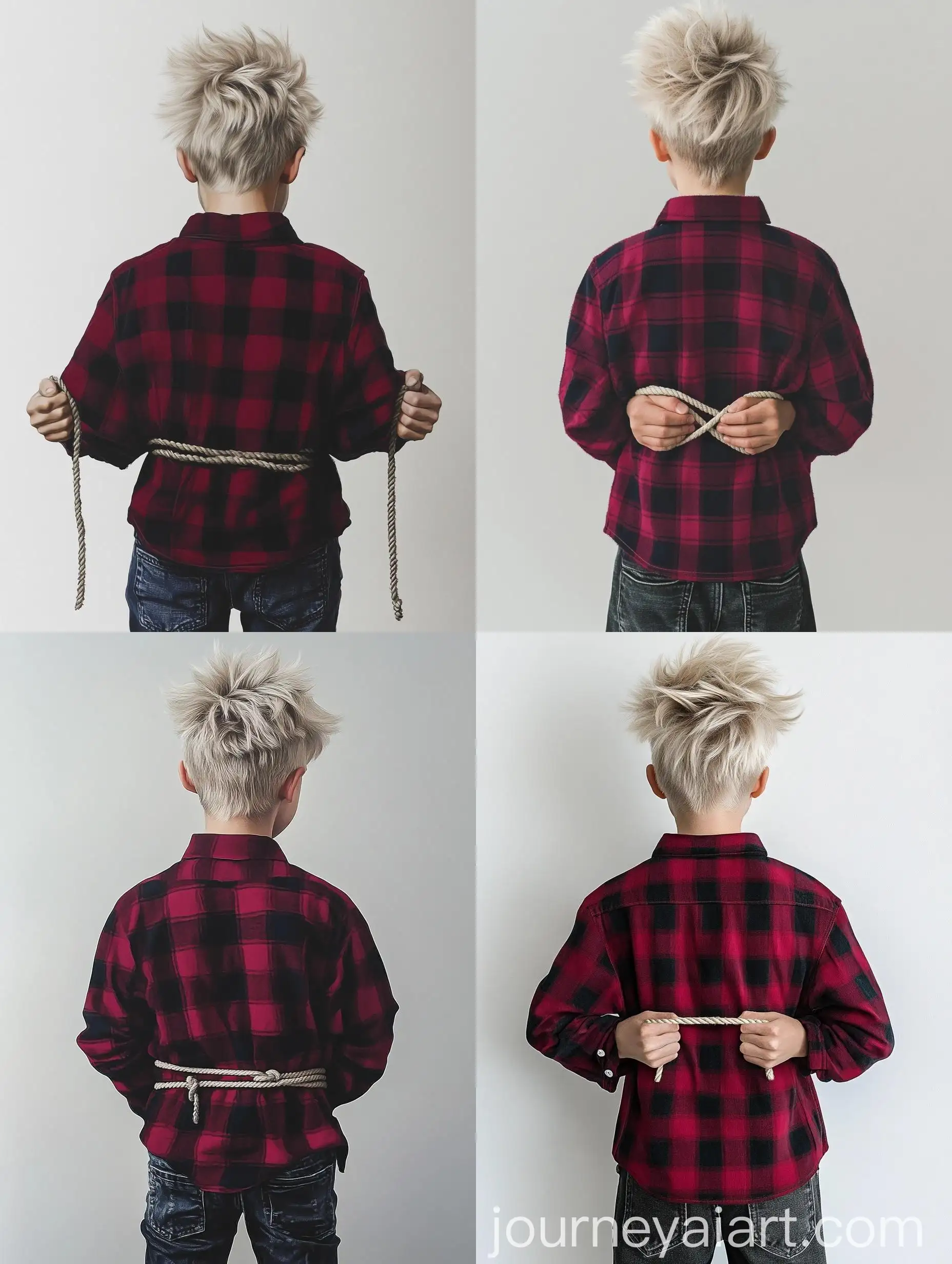 Teenage-Boy-Standing-with-Hands-Tied-Behind-Back-in-Distressed-Jeans