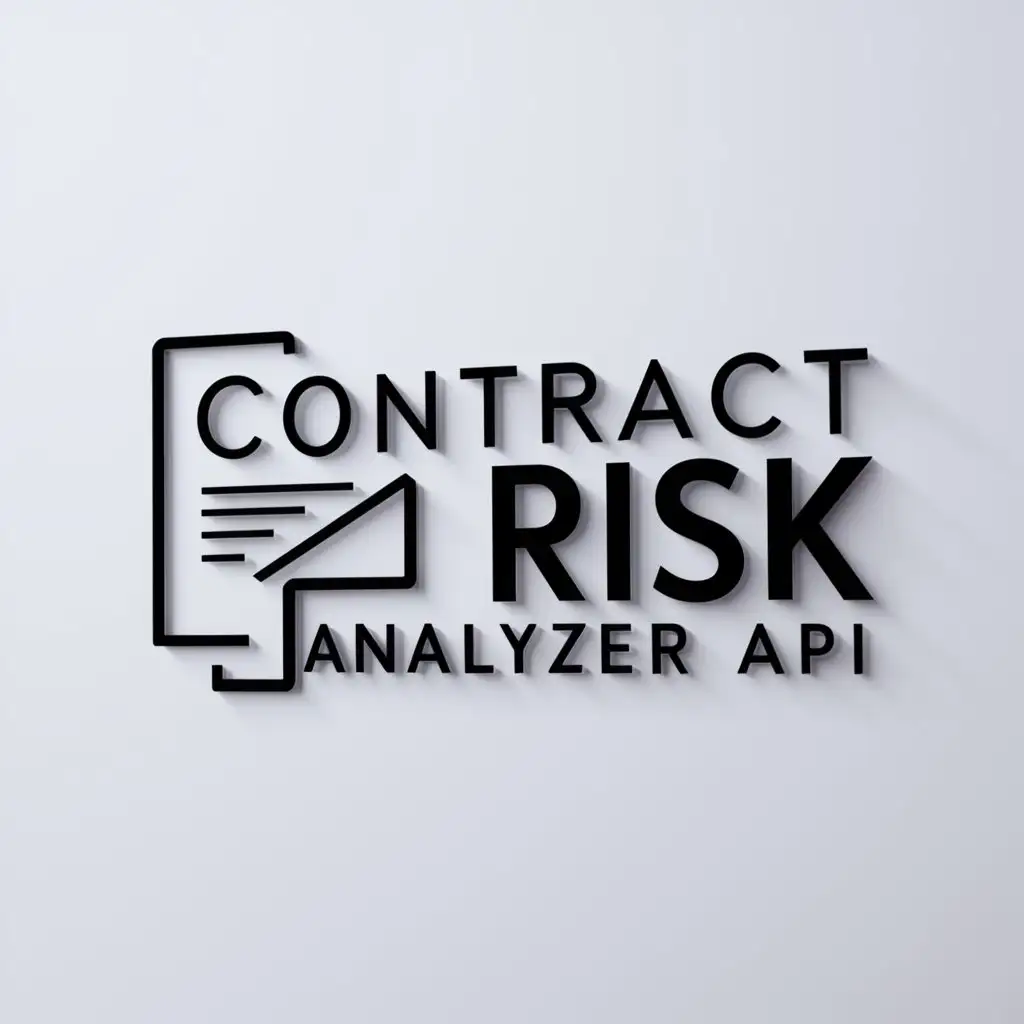 a logo design,with the text "Contract risk analyzer API", main symbol:Contract,Moderate,clear background