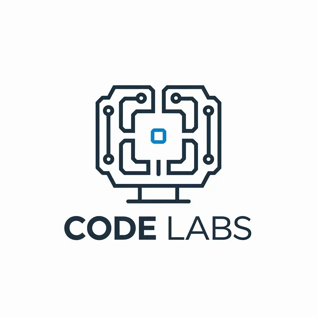 a vector logo design,with the text "Code Labs", main symbol:pc,Moderate,be used in Technology industry,clear background