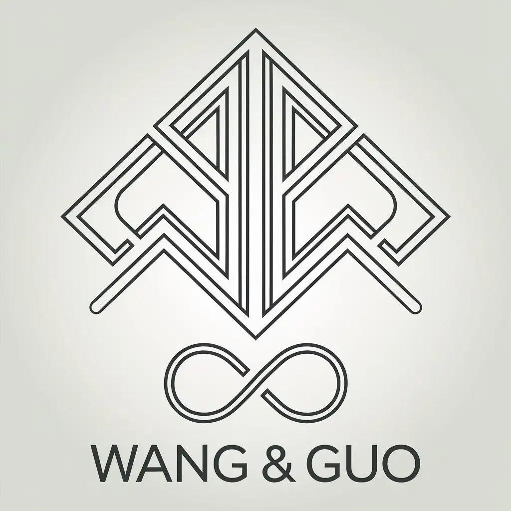 LOGO Design for Wang Guo Symmetric Diamond King Circular G Infinity Symbol Theme