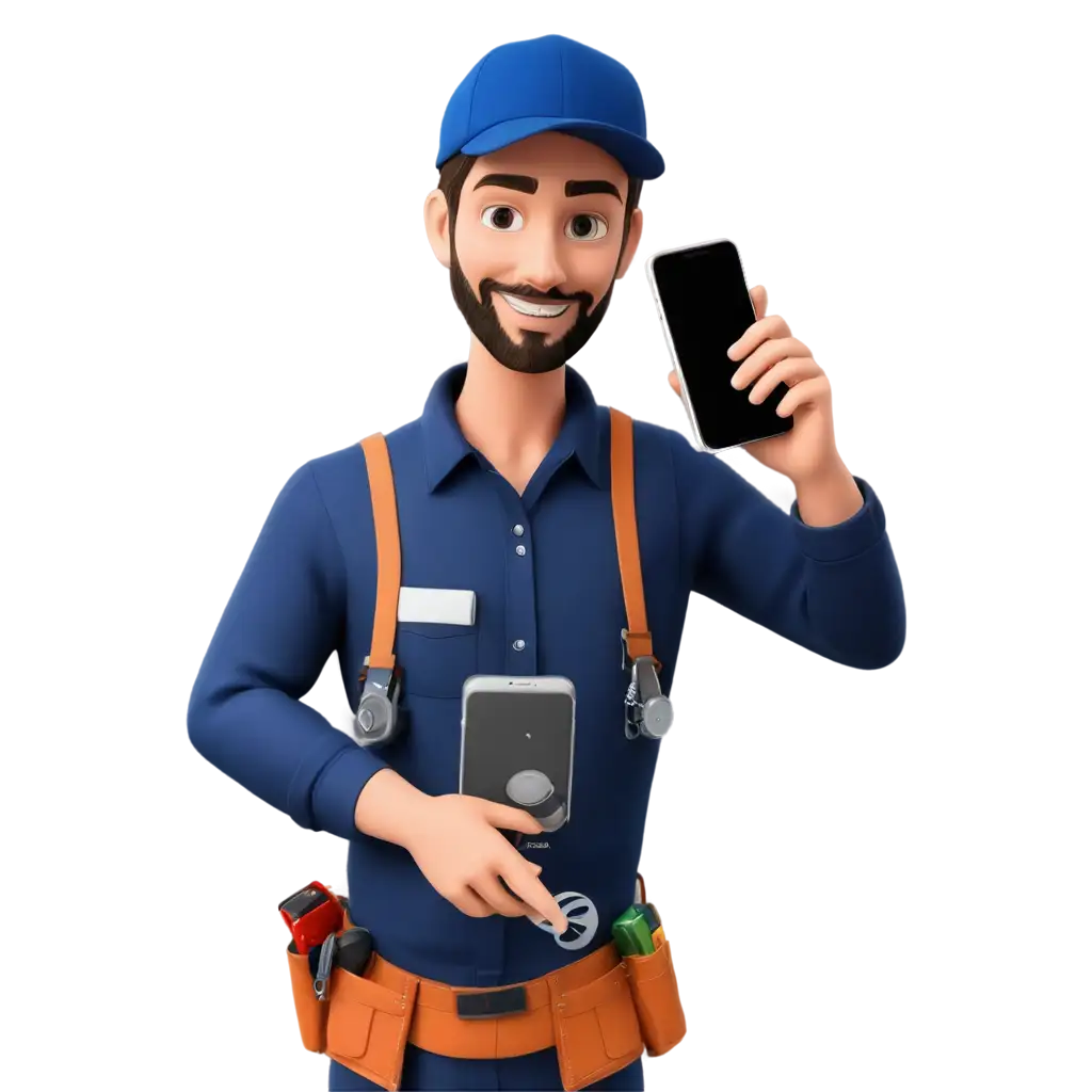 Mobile-Phone-Service-Technician-Vector-PNG-Image-Professional-Vector-Art-for-Technical-Illustrations