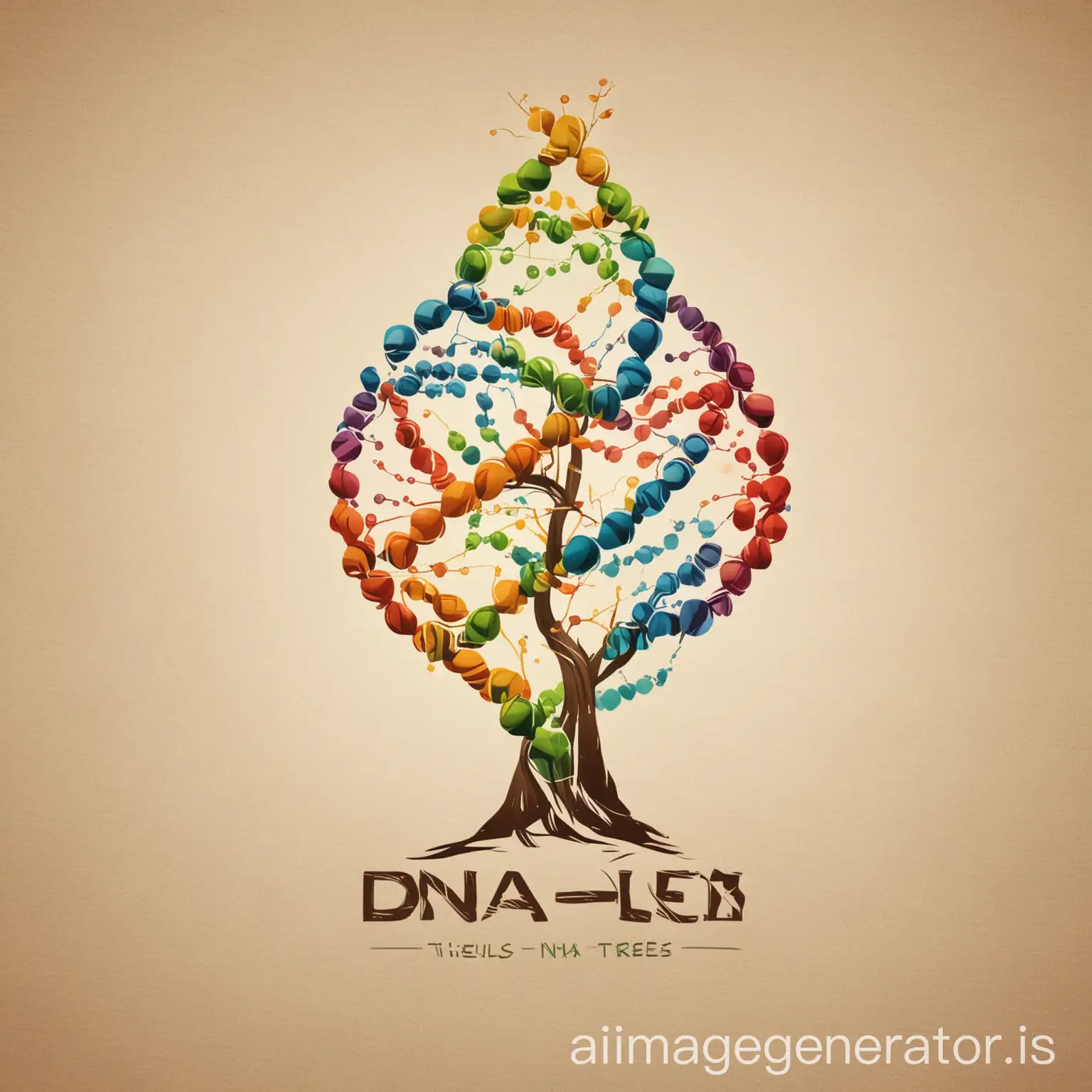 Abstract-DNA-Helix-Tree-Logo-Design