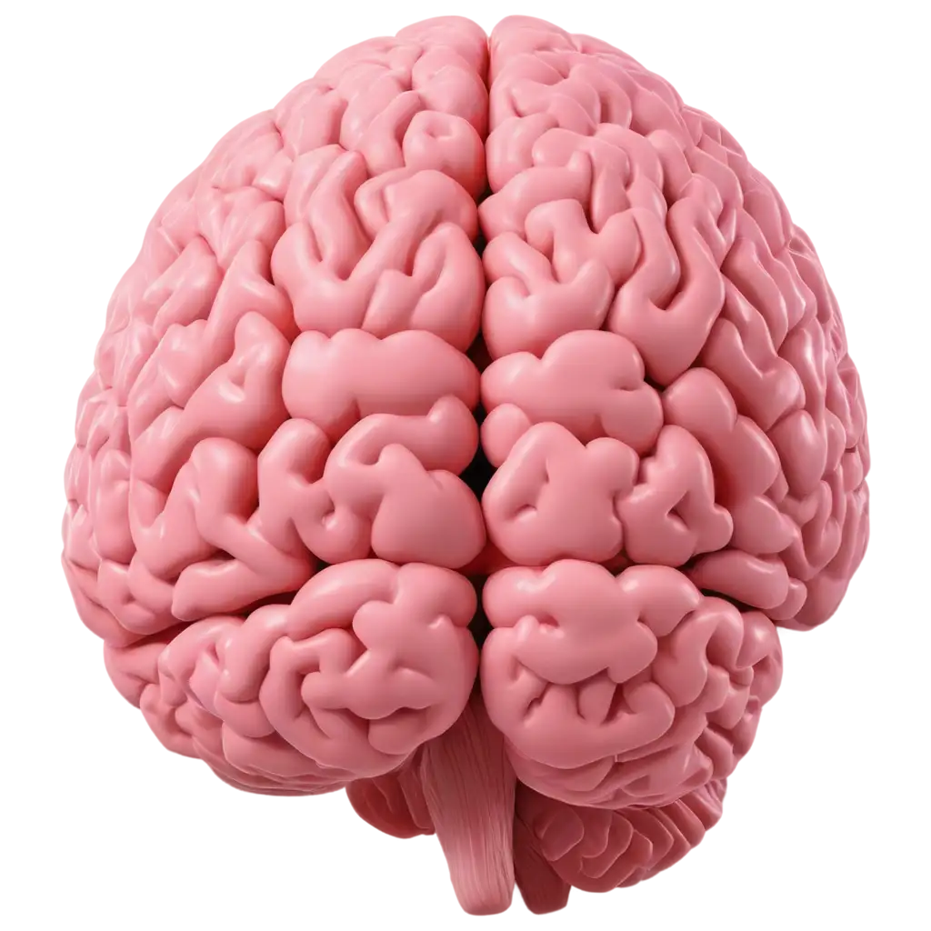 Brain-with-Natural-Light-Pink-Color-PNG-Image-for-Creative-Projects