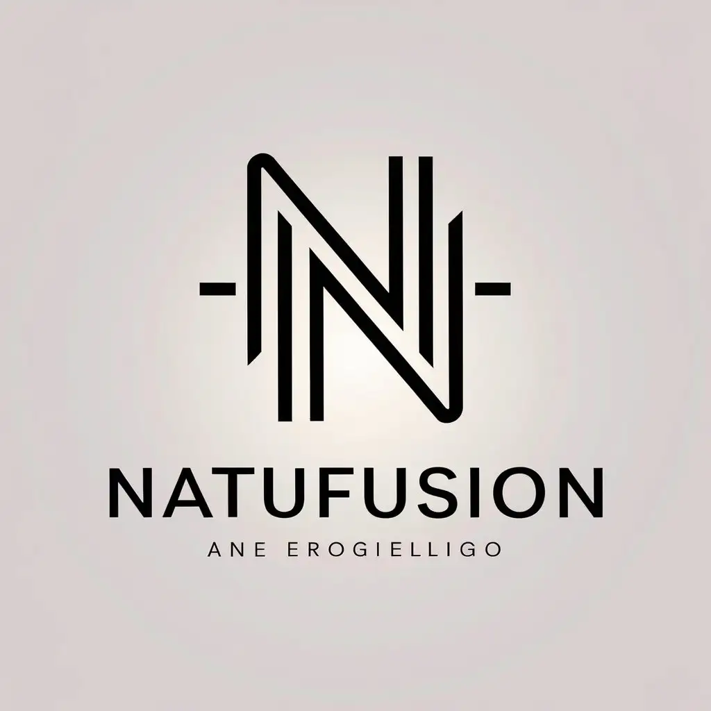 LOGO Design for NatuFusion Simple and Minimalistic NF Image for the Technology Industry