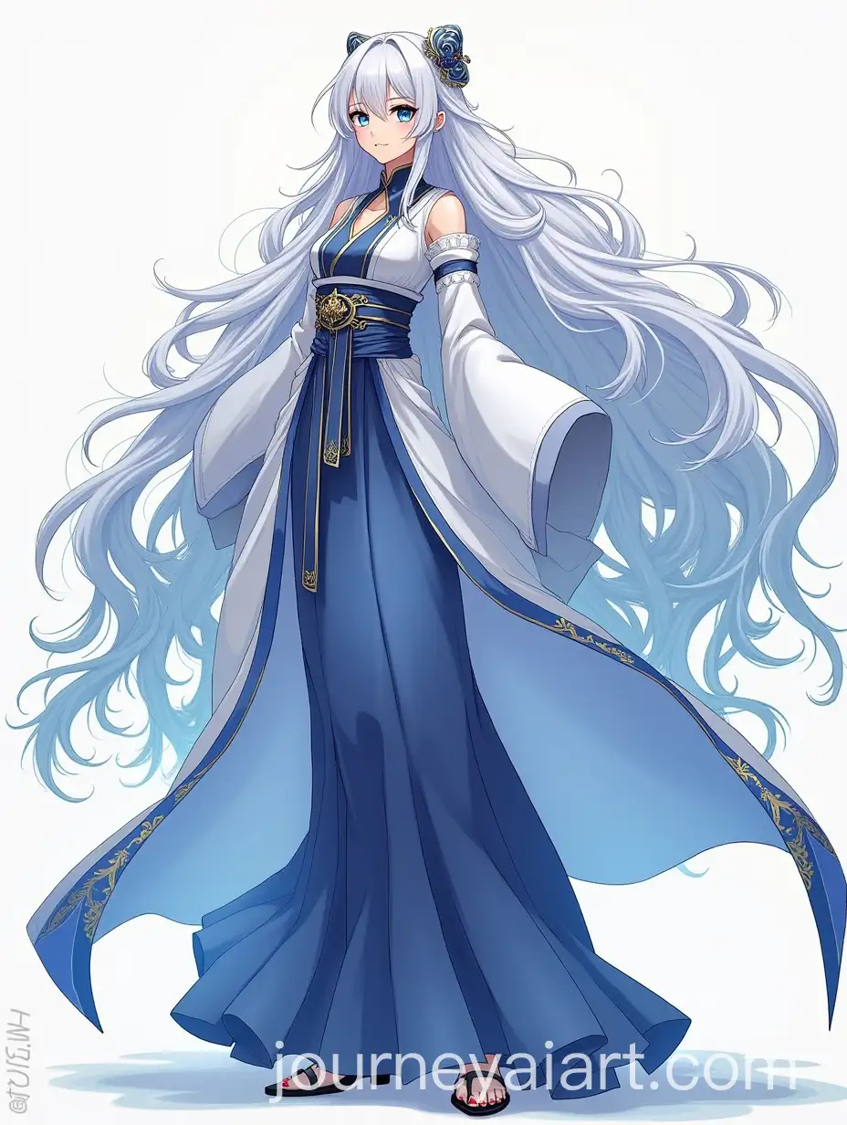 Mystical-Powerful-Woman-with-White-and-BlueAI-Image-Prompt-Expansion-Oriental-Outfit