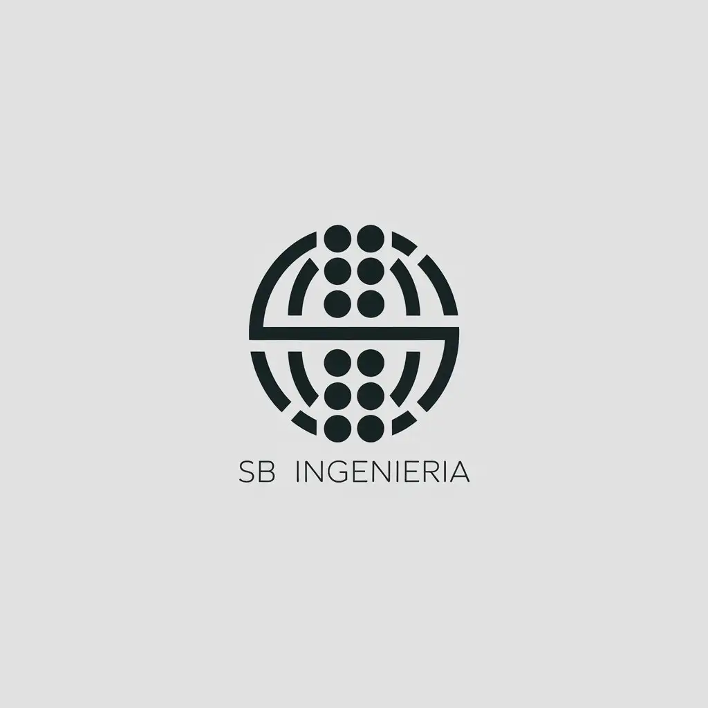 a vector logo design,with the text "sb ingenieria", main symbol:engrane,Minimalistic,clear background