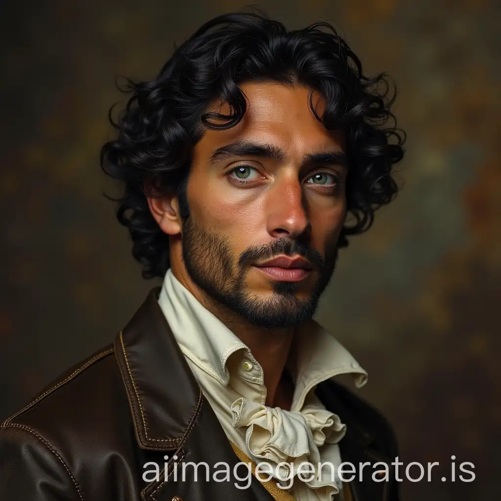 Eighteenth-Century-Portuguese-Architect-with-Blue-Eyes-and-Marked-Jawbone