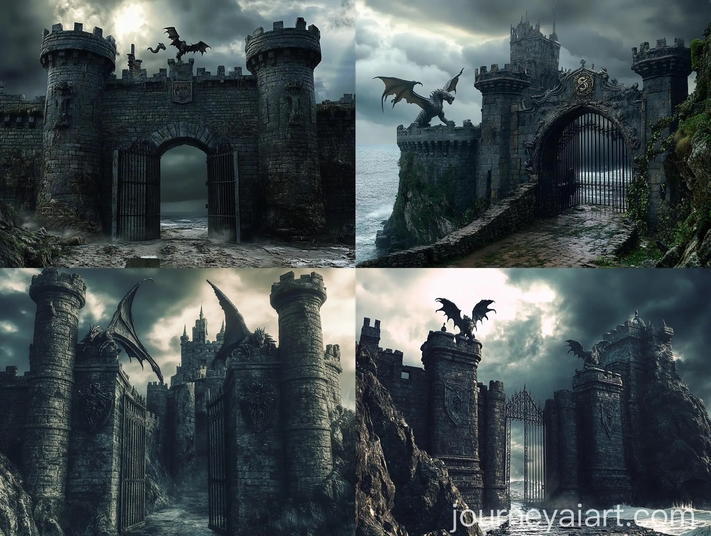 Dragonstone-Castle-Entrance-with-Ancient-Dragon-Gargoyles