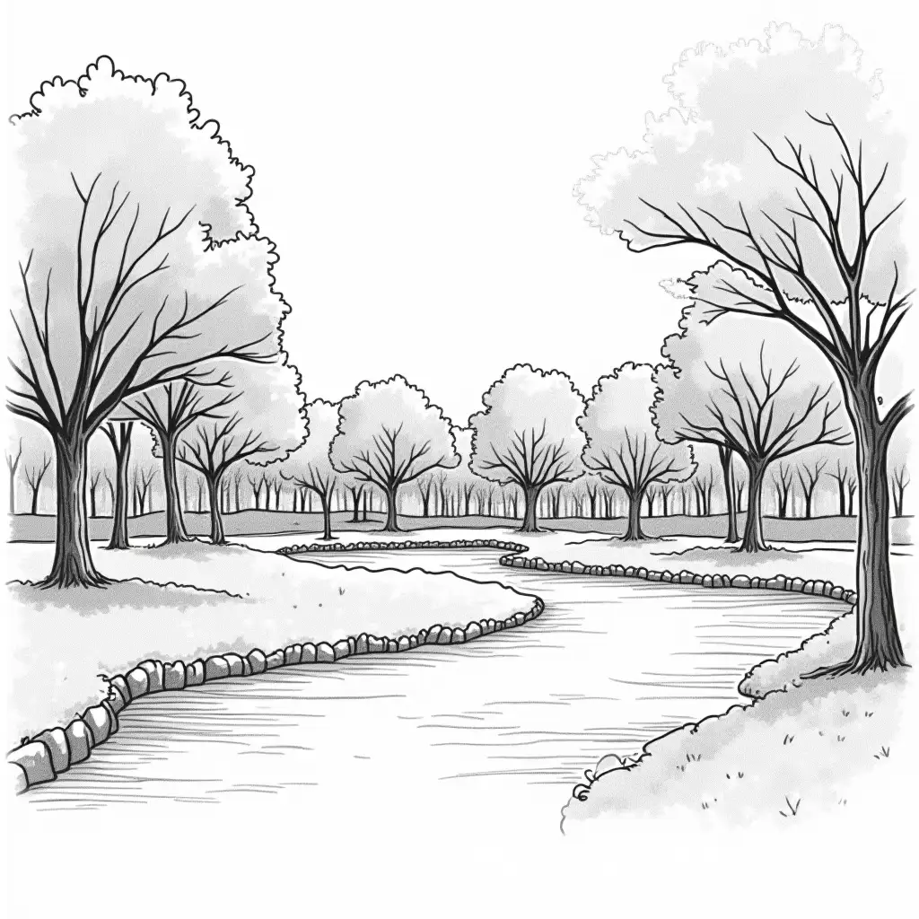 Realistic-Urban-Park-Landscape-Coloring-Page-for-Adults