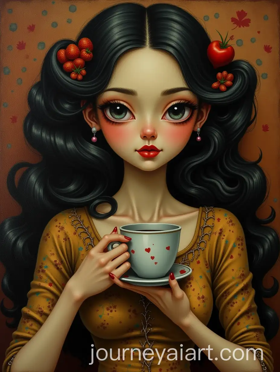 Coffee-Meeting-in-Mark-Ryden-Style