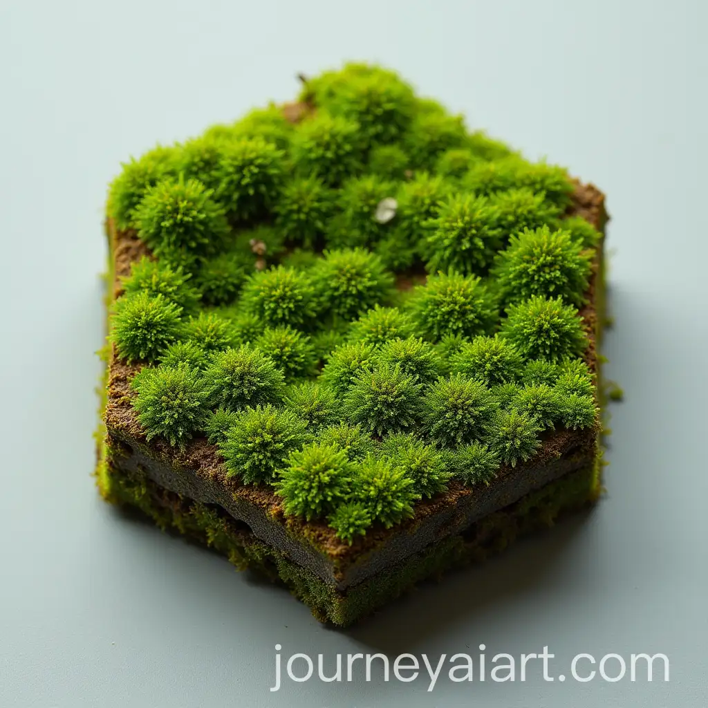 Miniature-Hexagonal-Garden-Covered-in-Moss-and-Grass