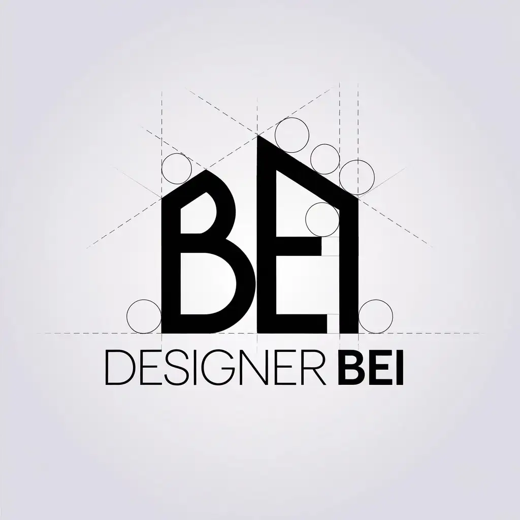 LOGO-Design-for-Designer-Bei-Minimalistic-Style-with-Construction-Industry-Elements