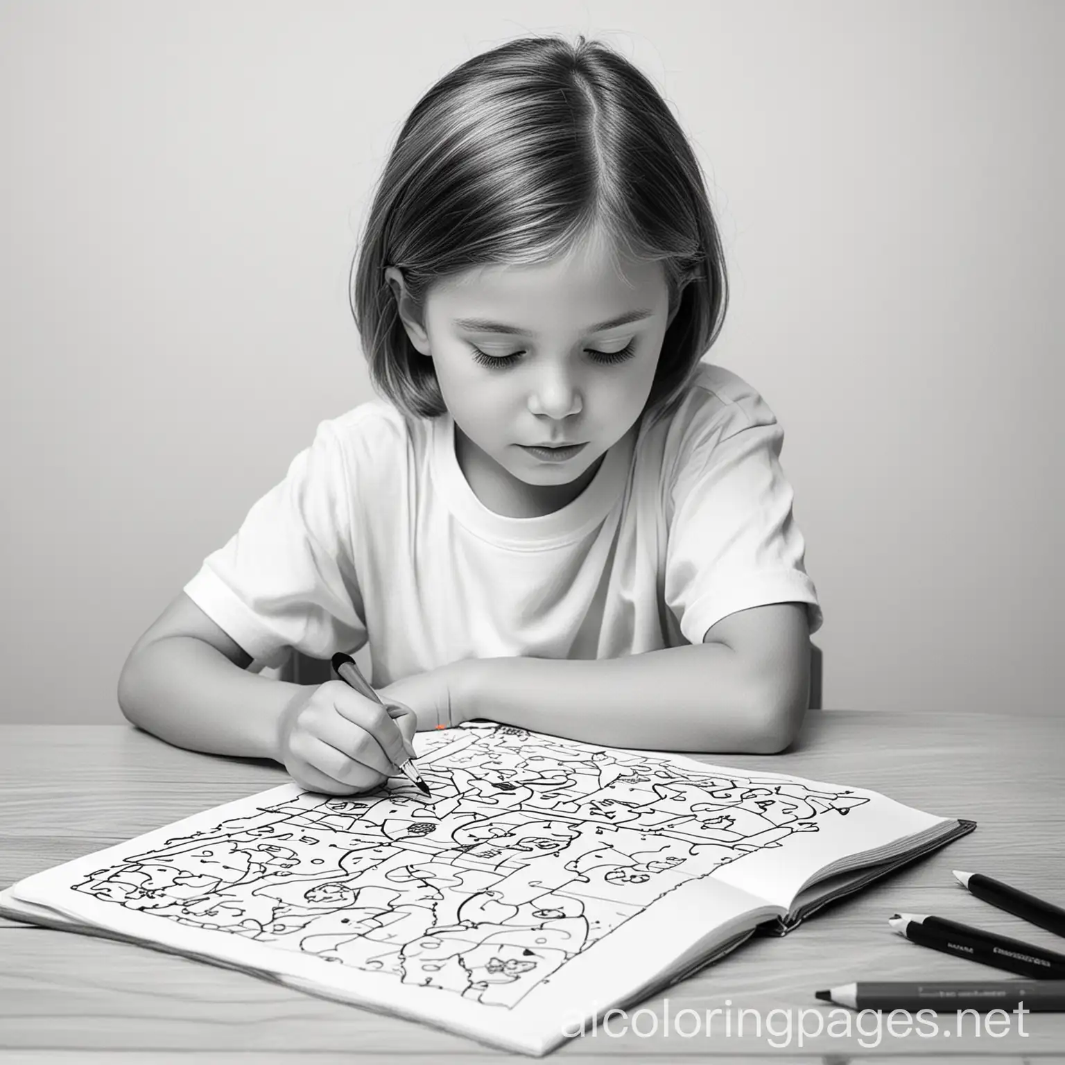 Child-Learning-with-Puzzle-Coloring-Page