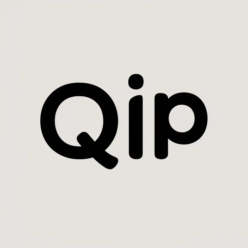 a vector logo design,with the text "qip", main symbol:qip,Minimalistic,clear background