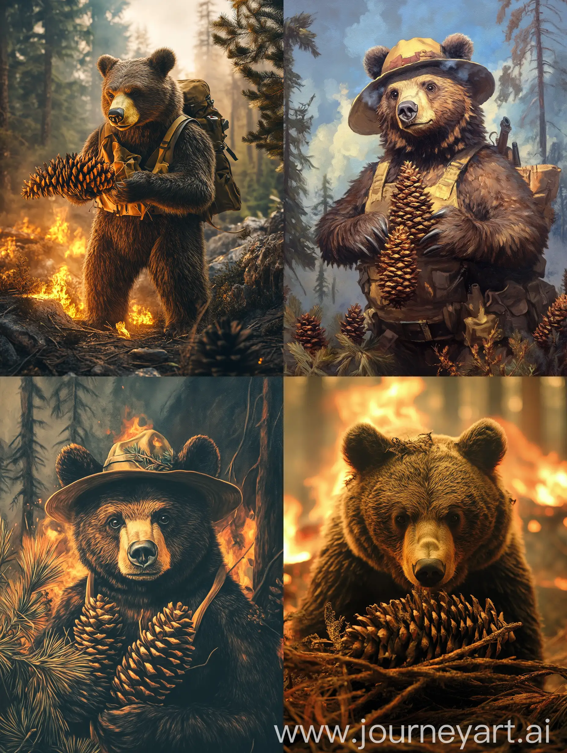 Smokey-the-Bear-Preventing-Pine-Cone-Forest-Fire