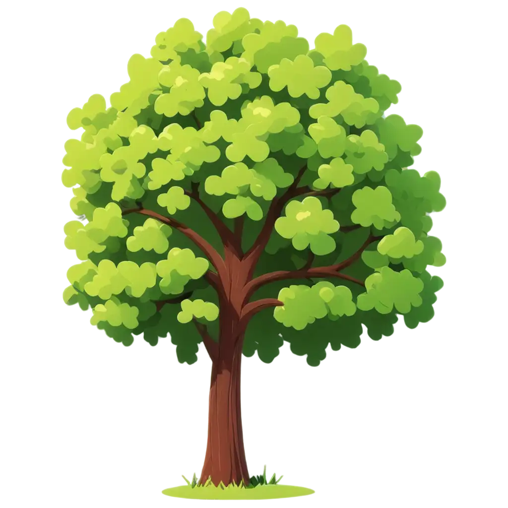 Cartoon-Tree-PNG-Image-HighQuality-Transparent-Background-for-Versatile-Use