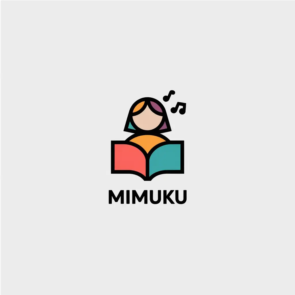 LOGO-Design-for-Mimuku-Minimalist-European-Child-Singing-with-Clear-Background-for-Education-Industry