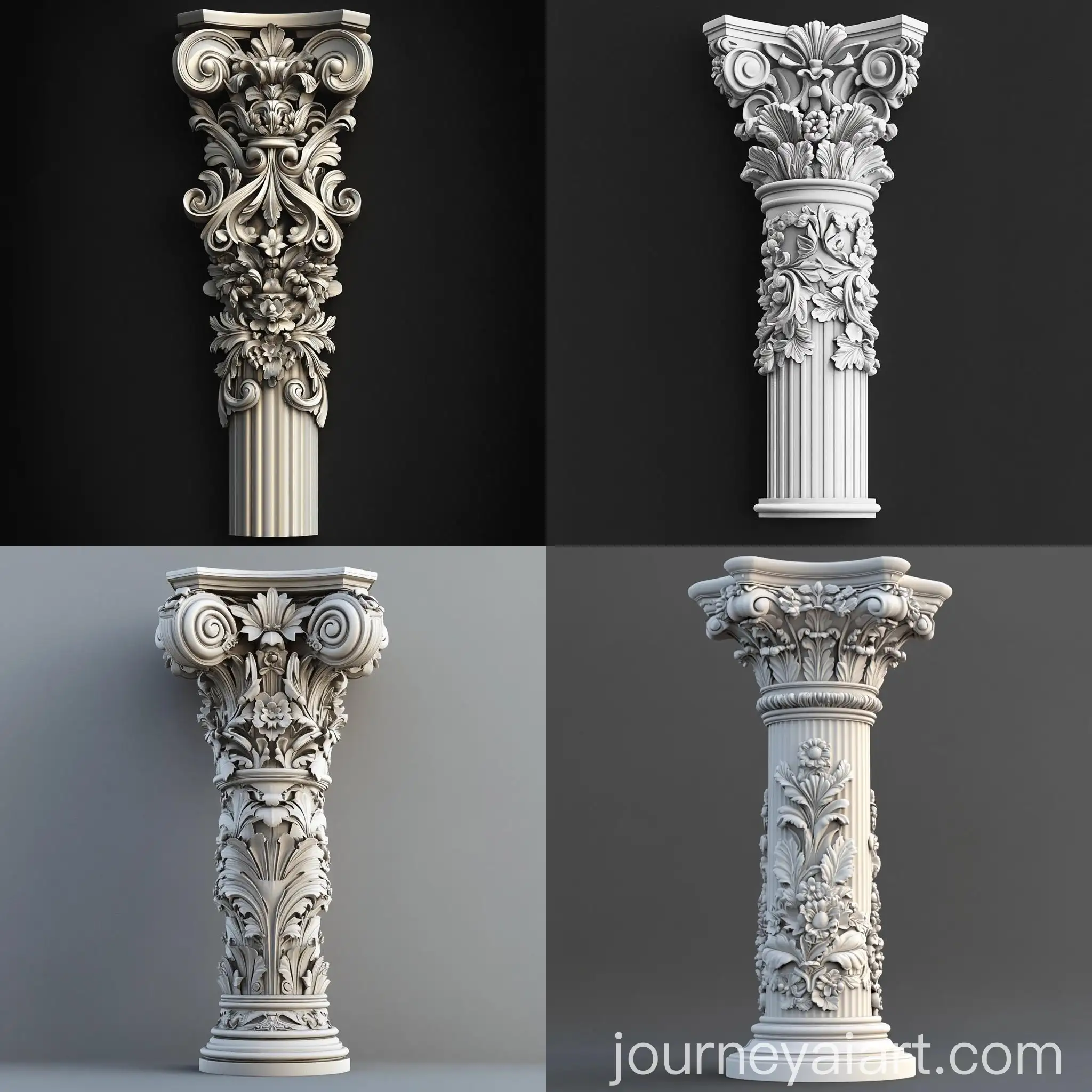 Elegant-and-Ornate-3D-Decorative-Pillar-in-Artistic-Style