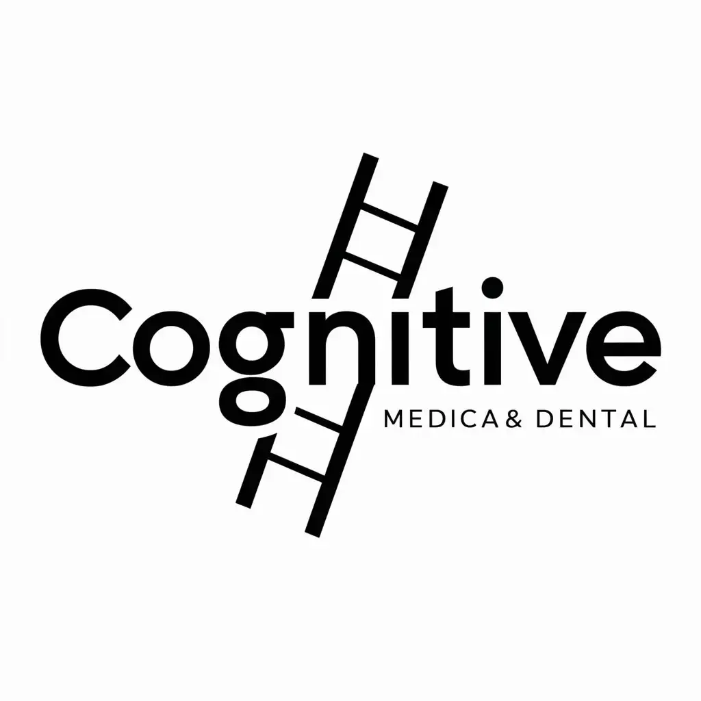 a logo design,with the text "Cognitive", main symbol:ladder,Moderate,be used in Medical Dental industry,clear background