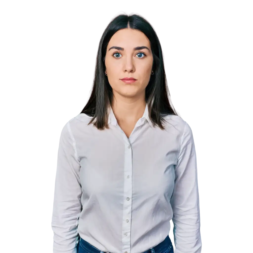 Professional-PNG-Portrait-of-a-33YearOld-American-Woman-in-Collared-Shirt