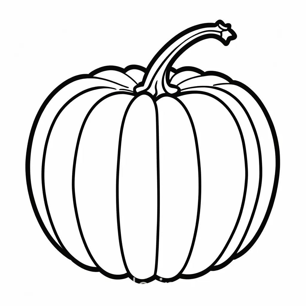 Simple-Calabaza-Coloring-Page-for-Kids