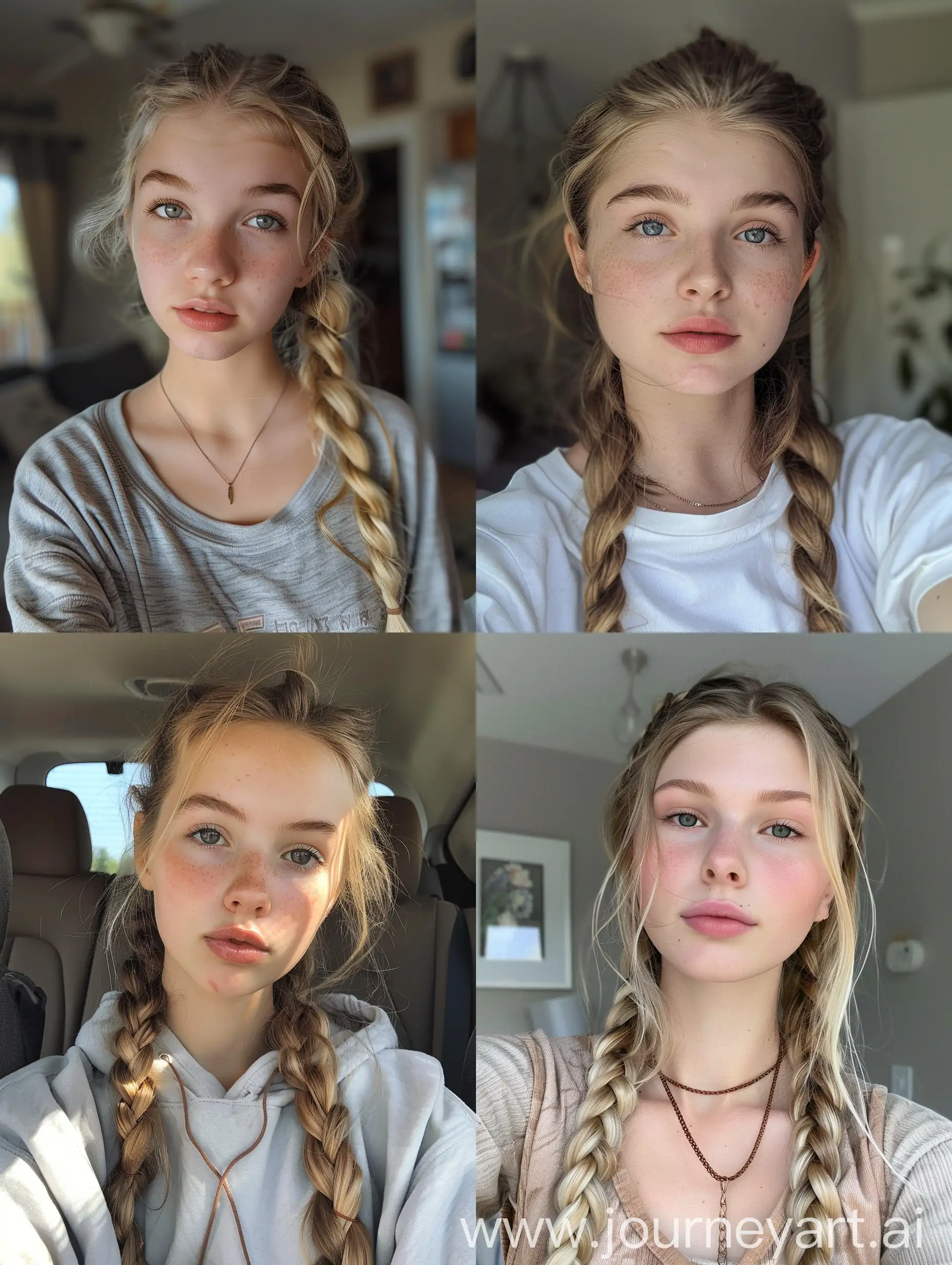 Aesthetic-Instagram-Selfie-of-a-Teenage-Girl-with-Braided-Blonde-Ombre-Hair