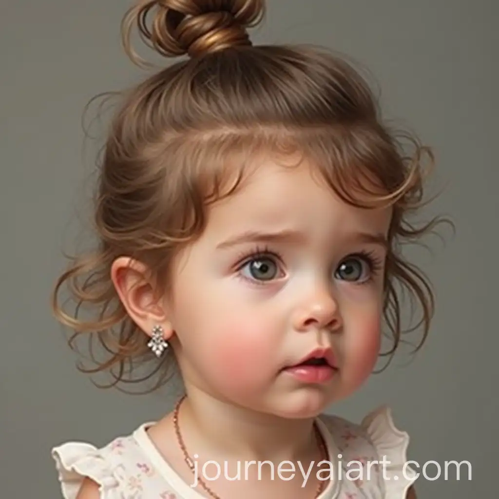 Realistic-Portrait-of-a-Cute-Baby-Girl-with-Stud-Earrings
