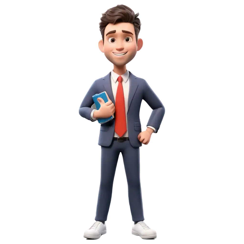 HighQuality-PNG-Image-of-a-Male-Teacher-in-3D-Half-Body-Illustration