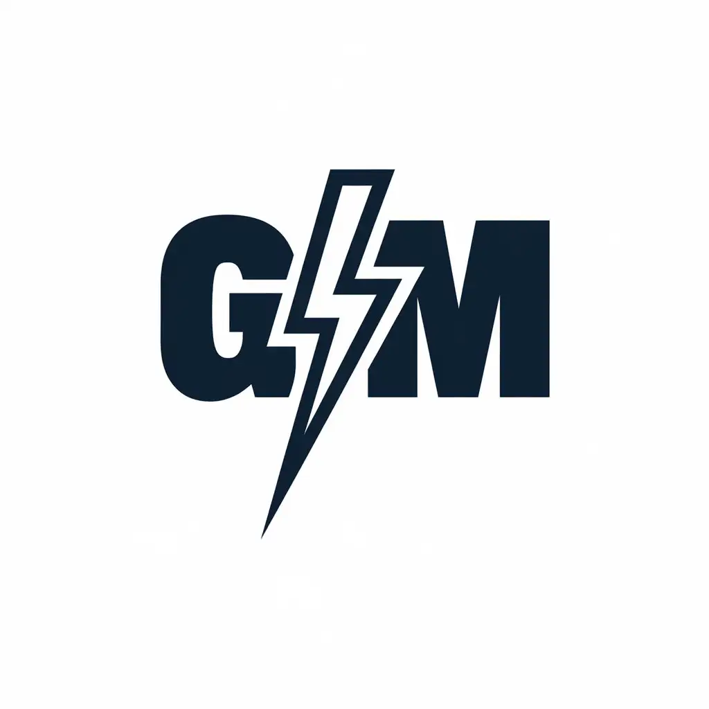 LOGO Design for GM Vector Lightning Symbol with Clear Background