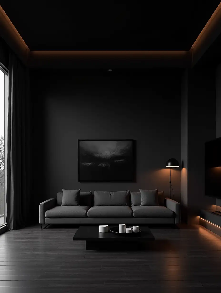 Modern-Dark-Minimalist-Living-Room-with-Sleek-Furniture-and-Subtle-Lighting