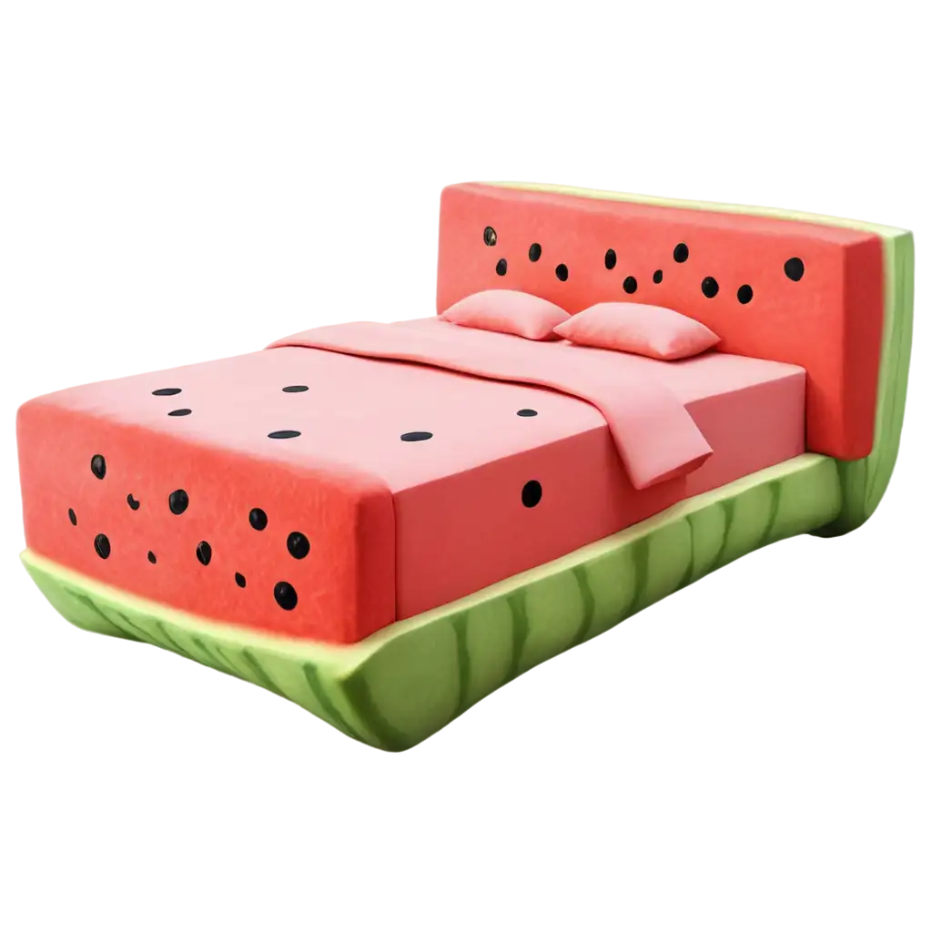 3D-Bed-Made-of-Watermelon-PNG-Image-for-Creative-and-Refreshing-Design-Concepts