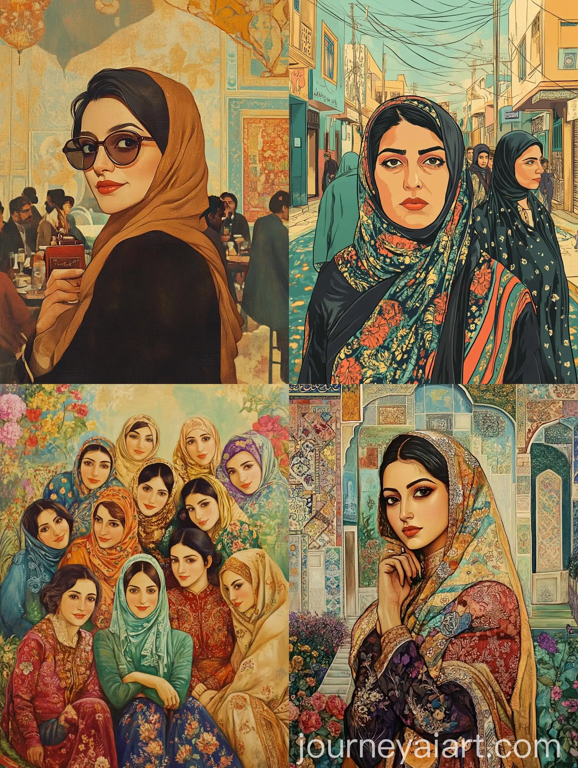 Iranian-Womens-Social-Contributions-in-Business-and-Community-Affairs-Poster