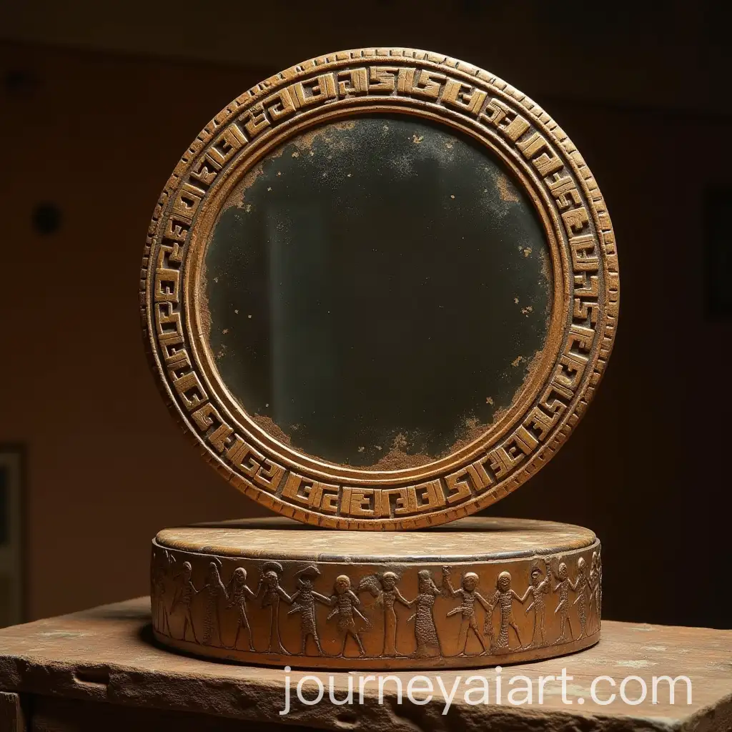 Big-Ancient-Egyptian-Mirror-on-a-Table-in-an-Intimate-Setting