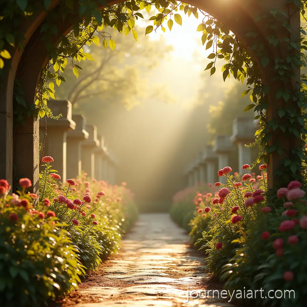 Rococo-fashion-photography-backdropRococoInspired-Fashion-Photography-Backdrop-with-Lush-Garden-and-Sunlit-Glow