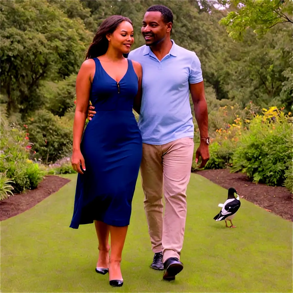 Captivating-PNG-Image-CaramelColored-Woman-and-Black-Man-in-Garden-Scene