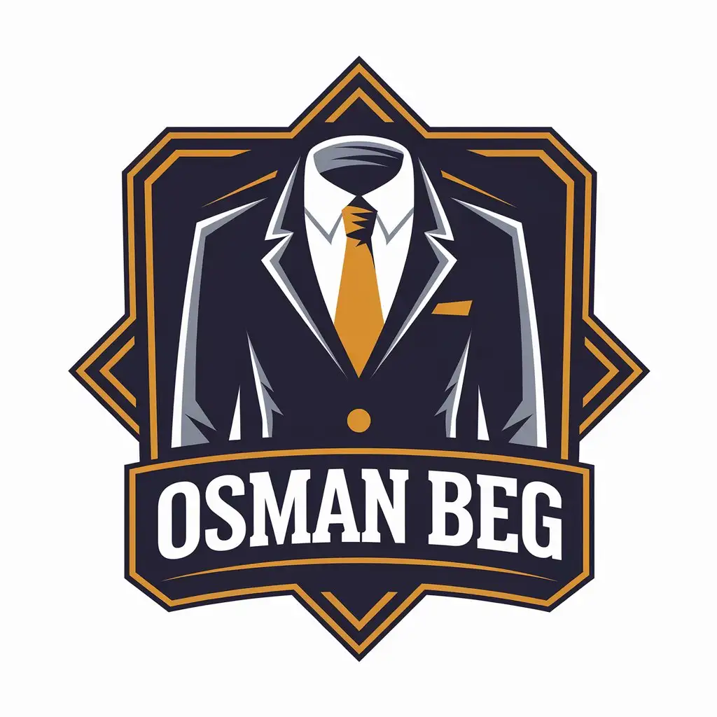 LOGO Design for Osman Beg Vector Logo Featuring Mens Clothing on a Clear Background