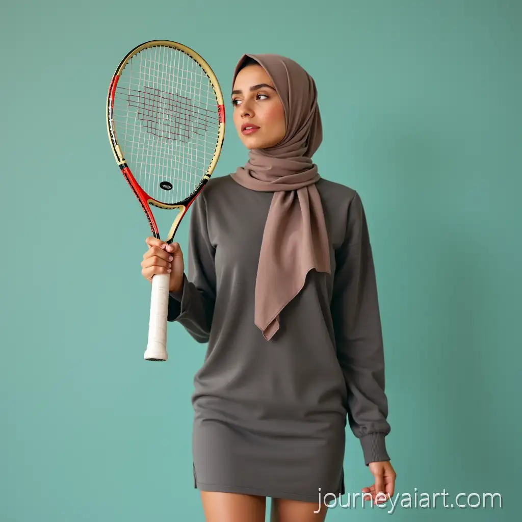 Muslim-Woman-inAI-Image-Prompt-Expansion-Hijab-and-Tennis-Miniskirt-Fashion-Style