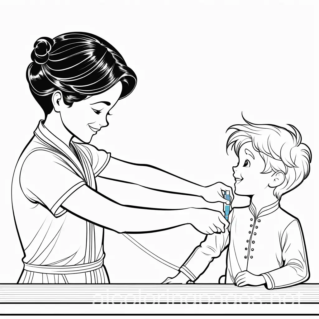 Child-Receiving-Vaccine-in-Little-Prince-Style-Drawing