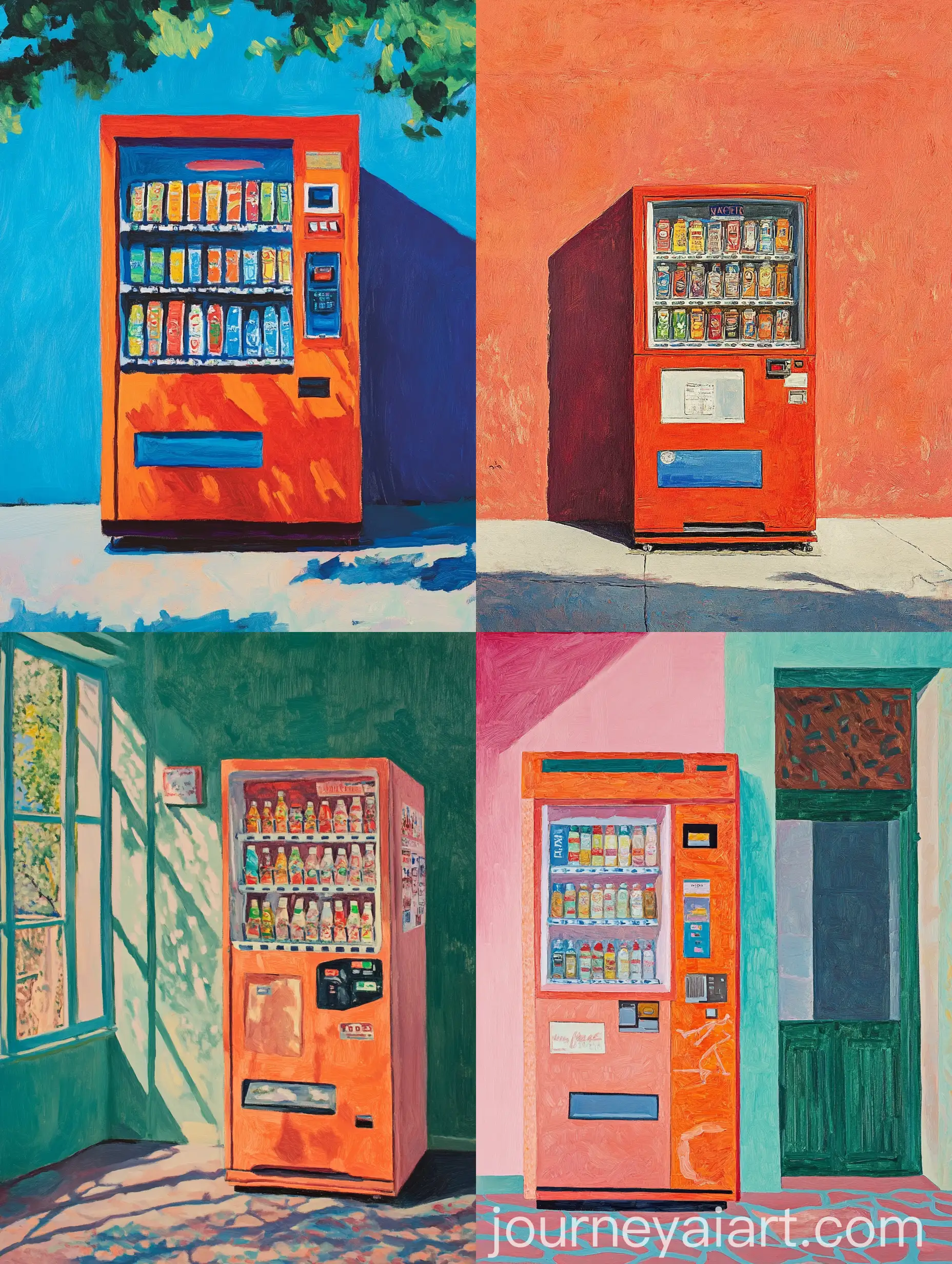 David-Hockney-Oil-Painting-of-a-Vending-Machine