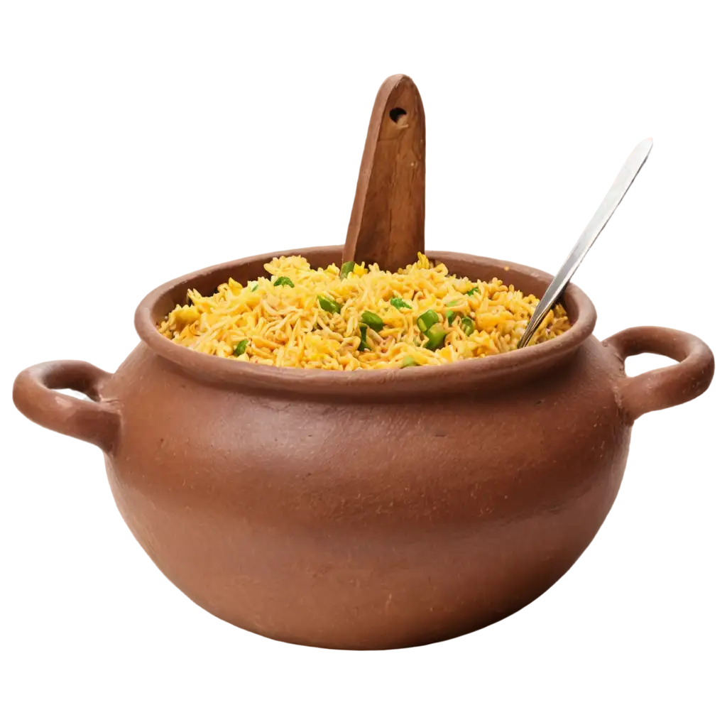 Delicious-Biriyani-Served-in-a-Clay-Pot-with-Steam-HighQuality-PNG-Image