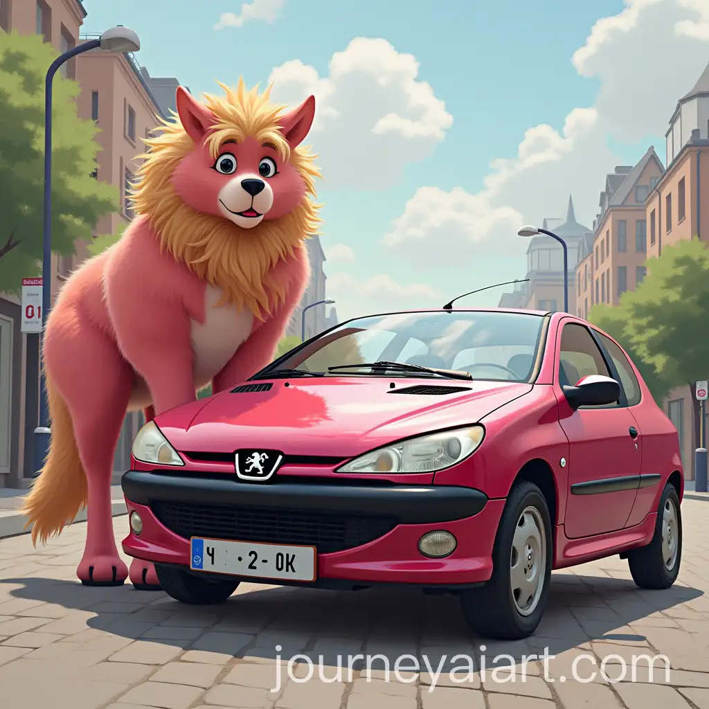 Astolfo-Standing-Next-to-a-Peugeot-206