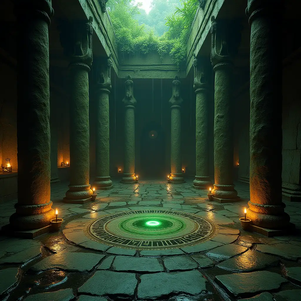 Ancient-Jungle-Temple-Ritual-Chamber-with-Serpentine-Pillars-and-Mystical-Markings